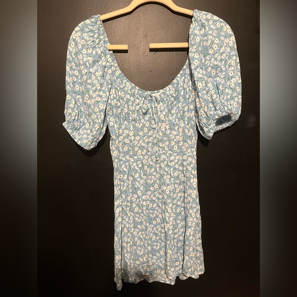 Skylar + Madison Blue Floral Midi Dress